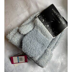 Vince Camuto Plush Beanie Hat & Mitten Glove Gift Set Light Blue Nordstrom NEW